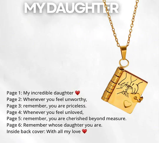 My Little Star Book Necklace for Daughter, Birthday Day Gift Graduation Jewelry of Love - Image 8