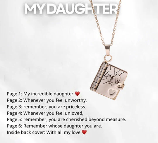 My Little Star Book Necklace for Daughter, Birthday Day Gift Graduation Jewelry of Love - Image 9