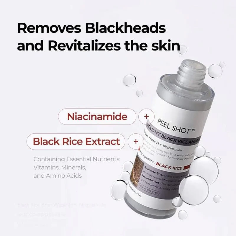 Peel Shot Glow Rice Ampoule Duo - Serums for Brightening, Exfoliating, and Moisturizing - Image 13