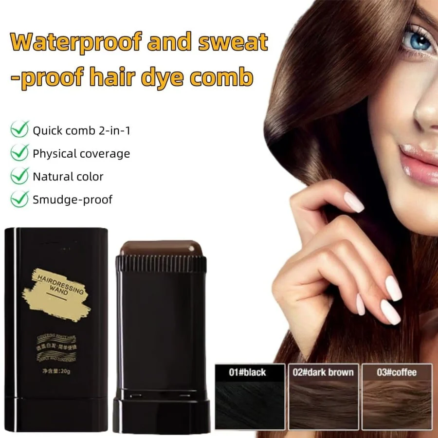 Portable Hair Dye Comb for Gray Hair Coverage - Waterproof and Sweatproof - Image 8