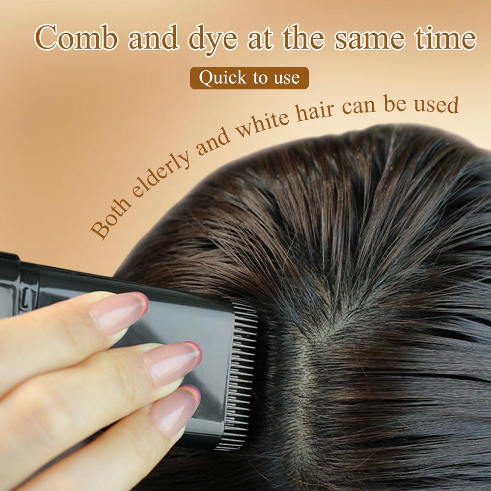 Portable Hair Dye Comb for Gray Hair Coverage - Waterproof and Sweatproof - Image 9