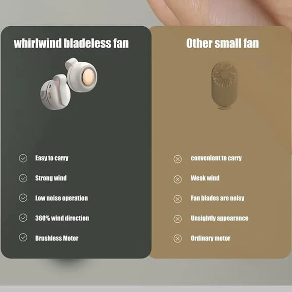 Portable Silent Mini Bladeless Electric Fan - Image 7