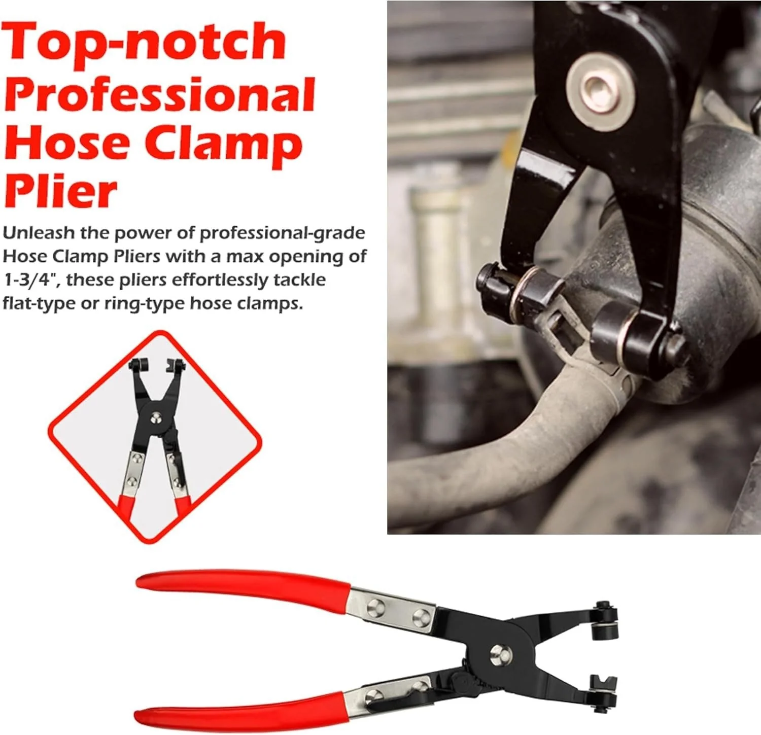 🔧 4-Piece Hose Clamp Pliers Set – Professional Automotive Repair Tools - Image 3