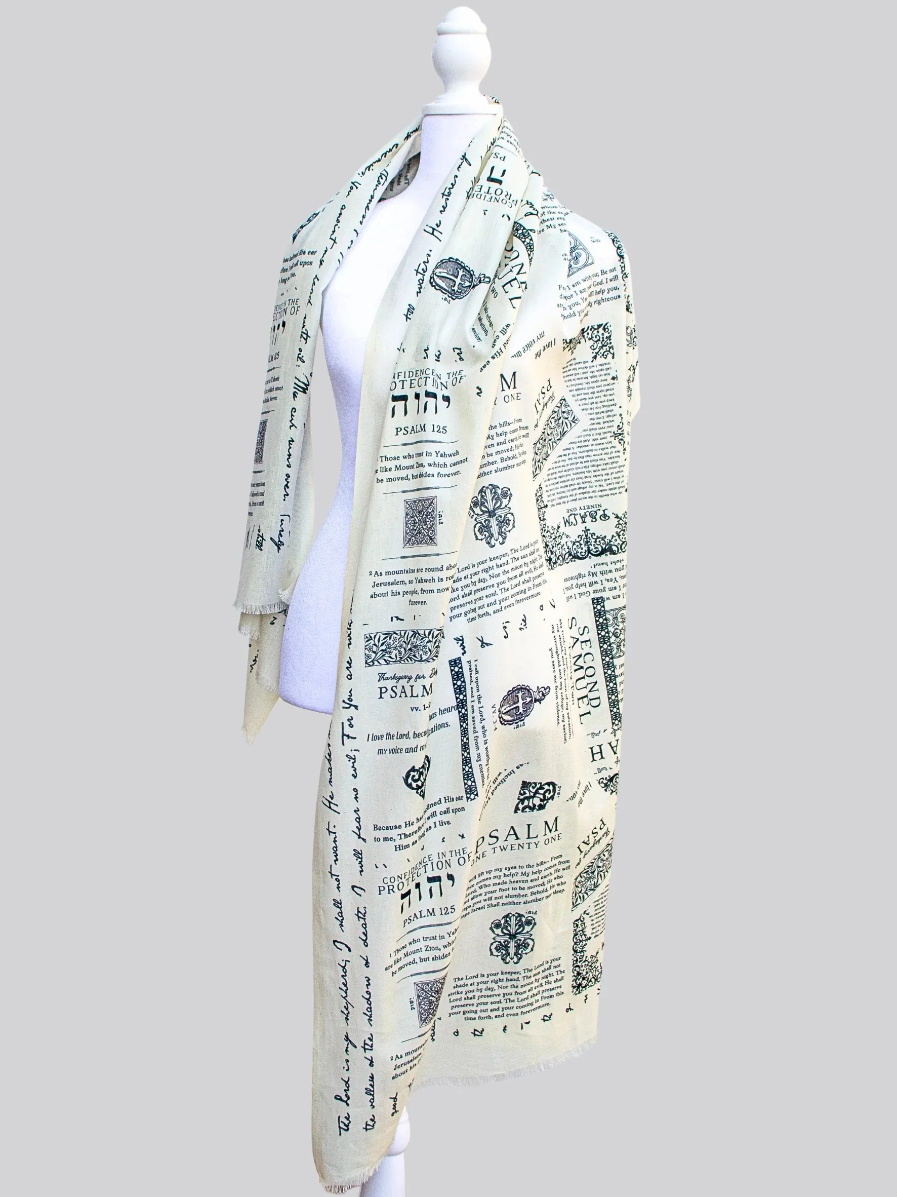 ✝️Handcrafted Christian Prayer Shawl: Protection Bible Verse Scarf, Yeshua Scripture Wrap🙏 - Image 11