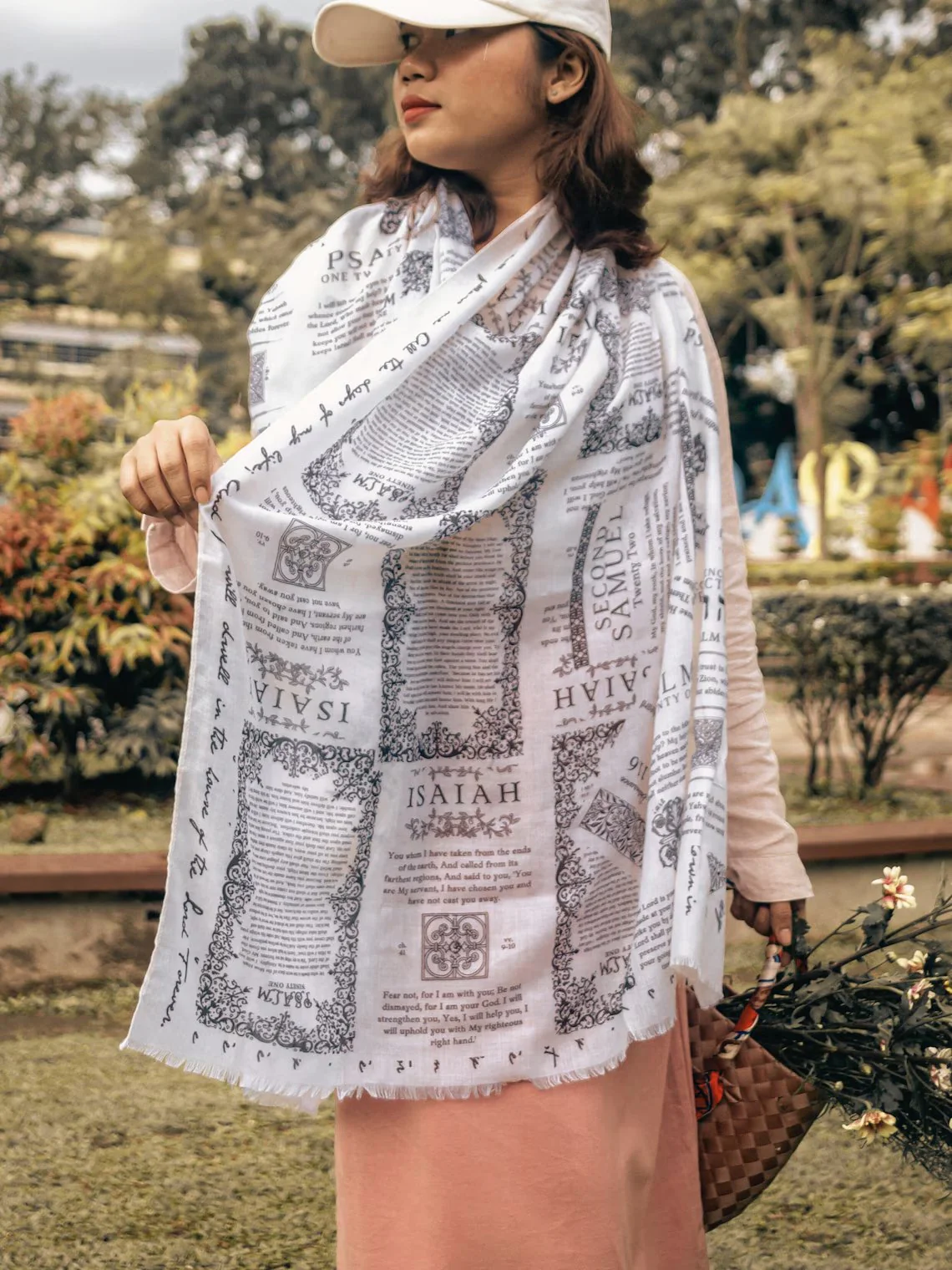 ✝️Handcrafted Christian Prayer Shawl: Protection Bible Verse Scarf, Yeshua Scripture Wrap🙏 - Image 2