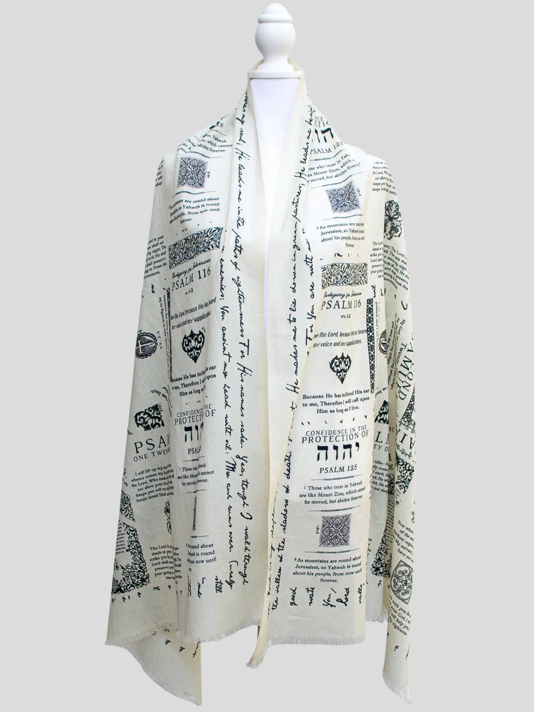 ✝️Handcrafted Christian Prayer Shawl: Protection Bible Verse Scarf, Yeshua Scripture Wrap🙏 - Image 7