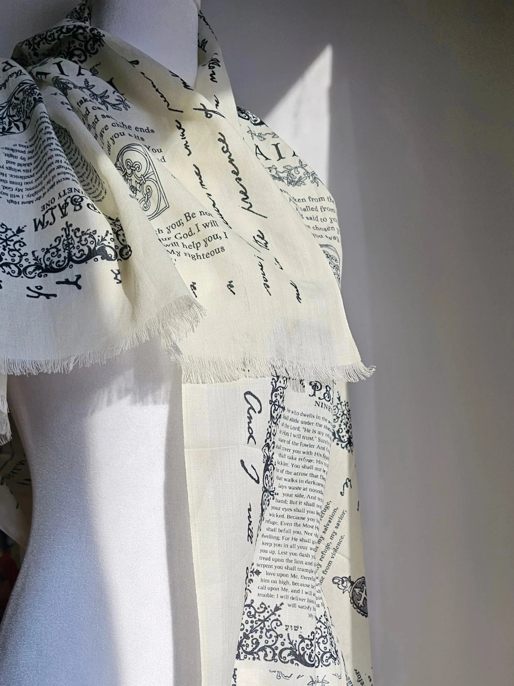 ✝️Handcrafted Christian Prayer Shawl: Protection Bible Verse Scarf, Yeshua Scripture Wrap🙏 - Image 8
