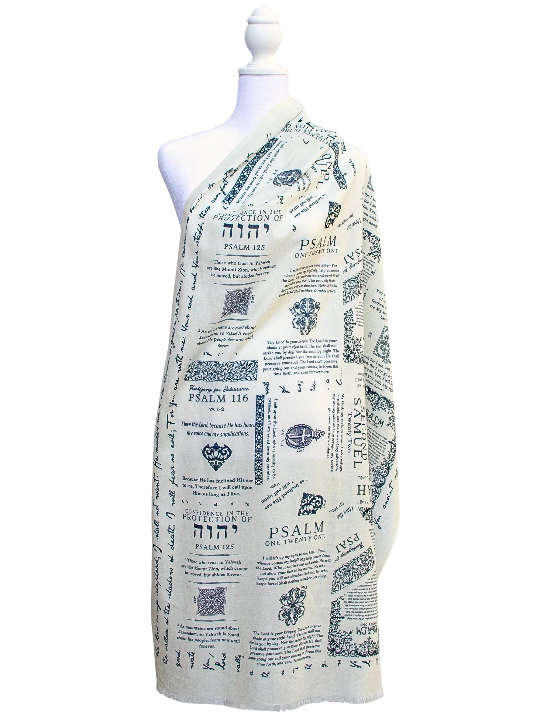 ✝️Handcrafted Christian Prayer Shawl: Protection Bible Verse Scarf, Yeshua Scripture Wrap🙏 - Image 9