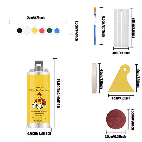 🔥🔧Quick-Drying Tile Repair Glue - Complete Tool Kit for DIY – Fix Cracks Permanently in Minutes!✨ - Image 7
