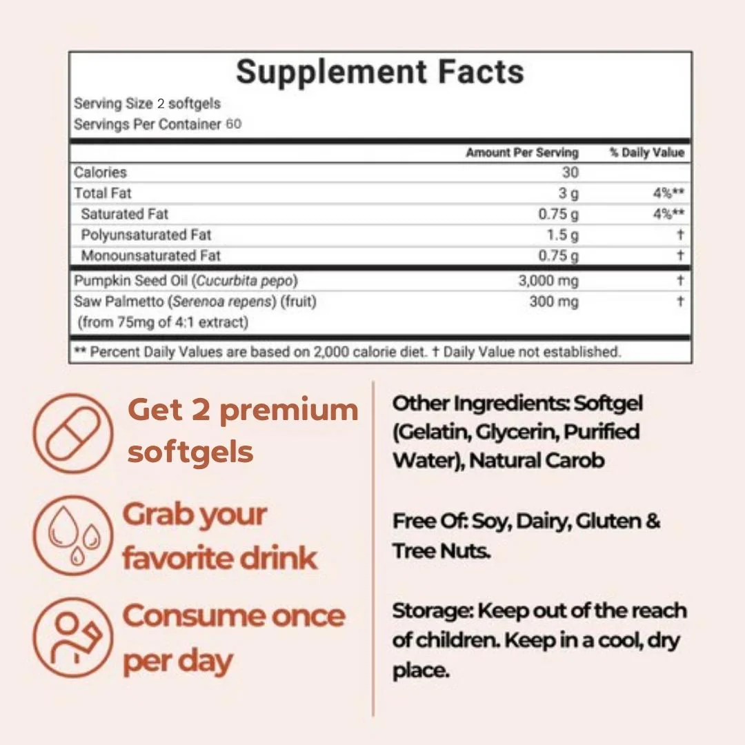 Pumpkin Seed Oil Softgels - Image 2