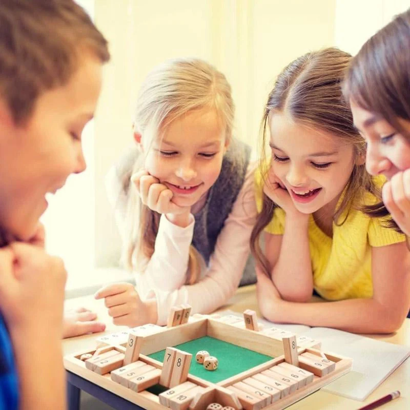 SHUT THE BOX-WOODEN DICE BOARD GAME - Image 3