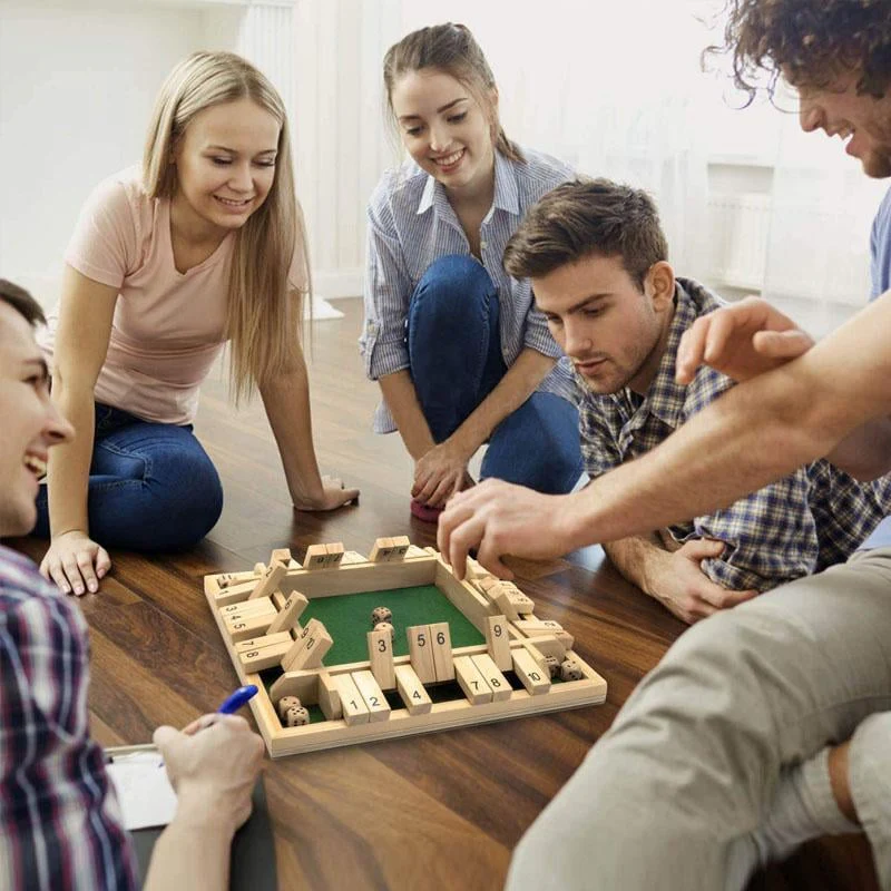 SHUT THE BOX-WOODEN DICE BOARD GAME - Image 5
