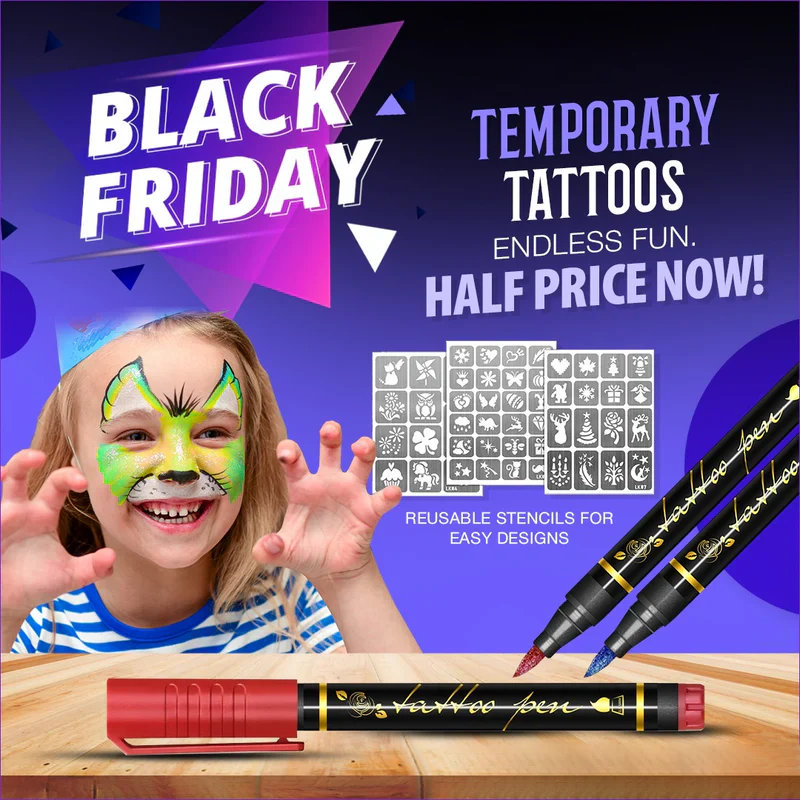 Tiktrove - Safe Temporary Tattoo Pens