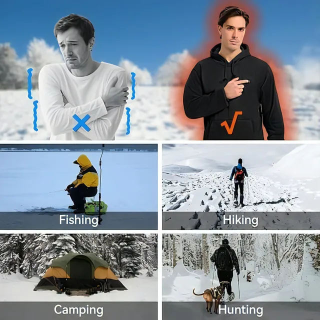 Smart Heated Hoodie! 🧥🔥 5 Heat Zones, Adjustable Temp & Ultra-Comfort! ❄️ - Image 6