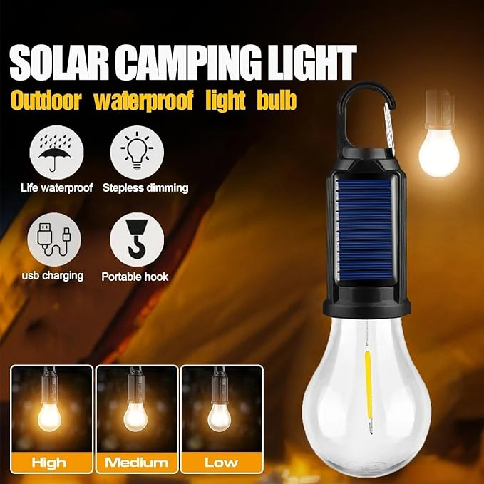 🔥Solar Tent Lights USB Rechargeable Led Camping Lantern - Image 4