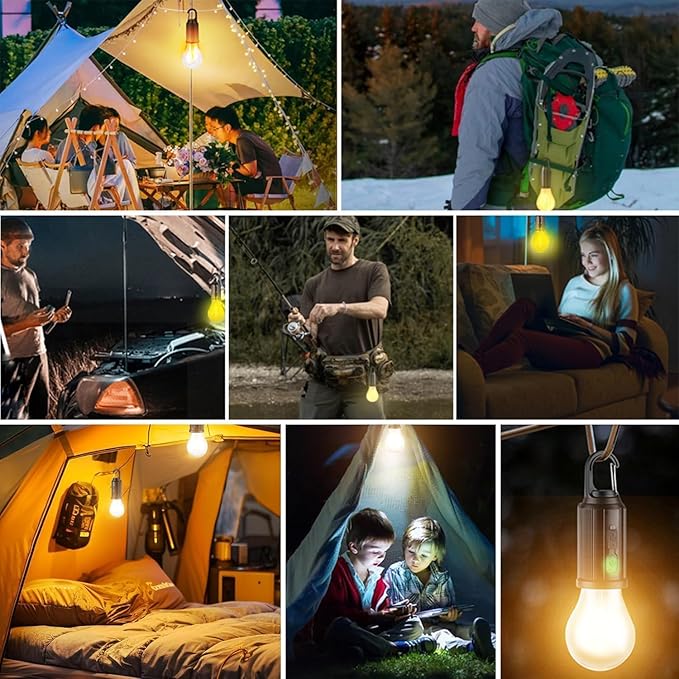 🔥Solar Tent Lights USB Rechargeable Led Camping Lantern - Image 8