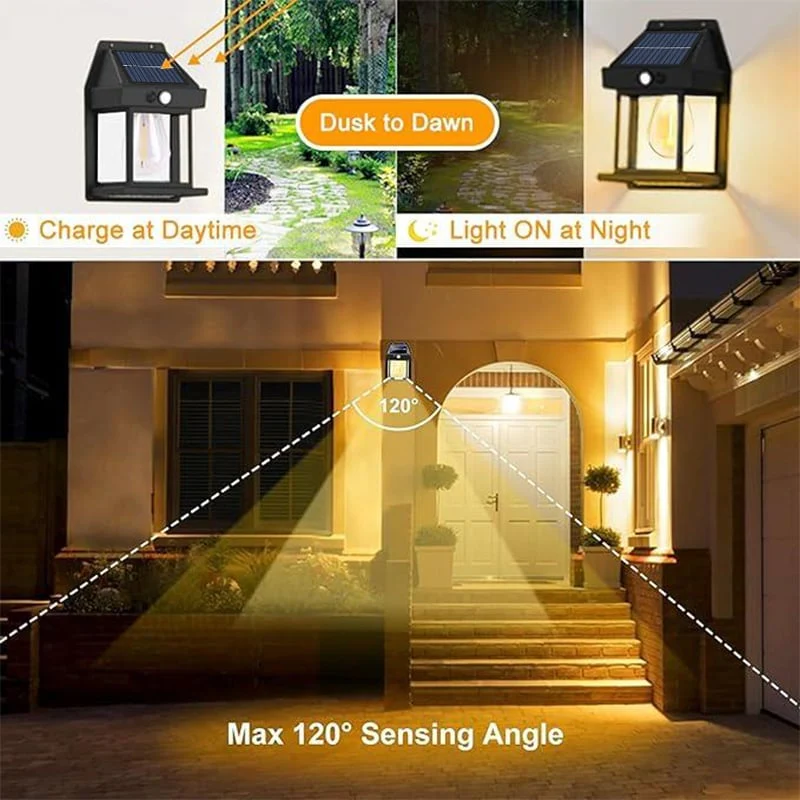 🔥☀️ Solar Wall Lights - Vintage Edison Style with Smart Motion Sensor! ☀️ - Image 4