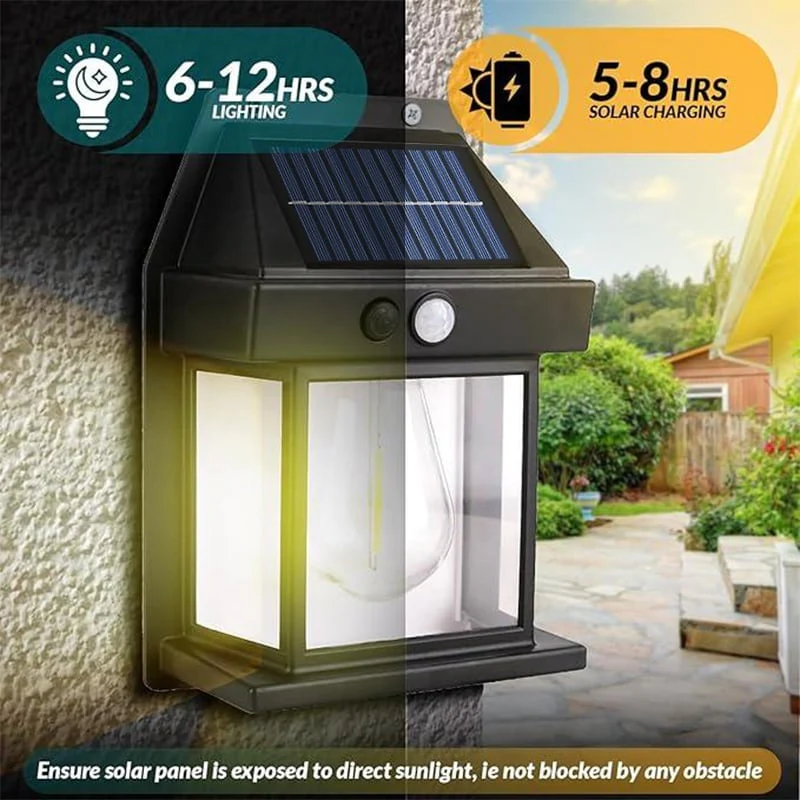 🔥☀️ Solar Wall Lights - Vintage Edison Style with Smart Motion Sensor! ☀️ - Image 6
