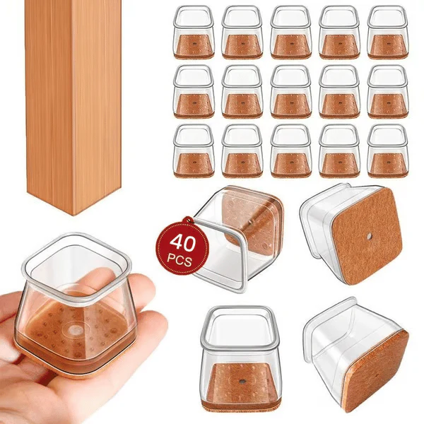 Square Chair Leg Protectors for Hardwood Floor Fits All Shape Chair Mat for Wood and Tile Floors. - Image 10
