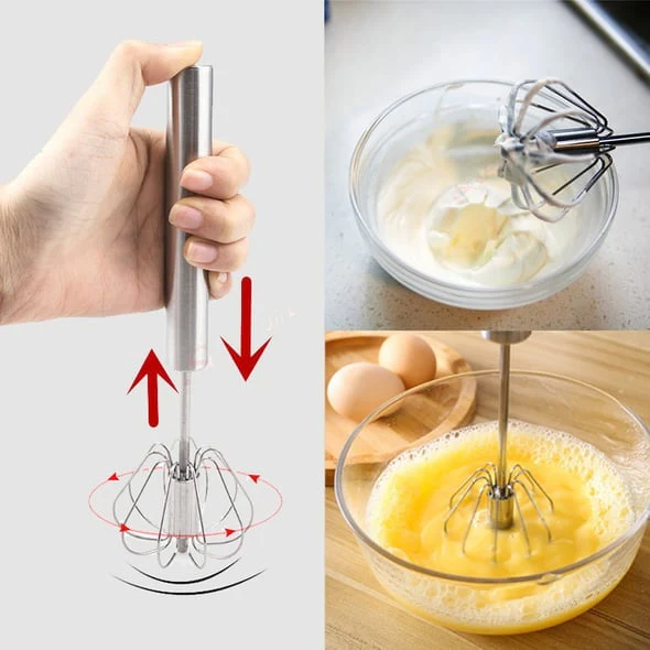 Stainless Steel Semi-Automatic Whisk - Image 6