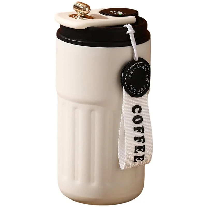 🎁🎁Christmas gift🎁450ml Stainless Steel Travel Mug with Temperature Display - Vacuum Insulated Bottle - Image 3