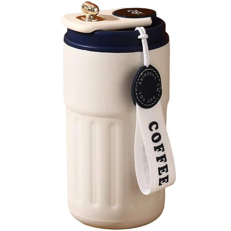 🎁🎁Christmas gift🎁450ml Stainless Steel Travel Mug with Temperature Display - Vacuum Insulated Bottle - Image 4