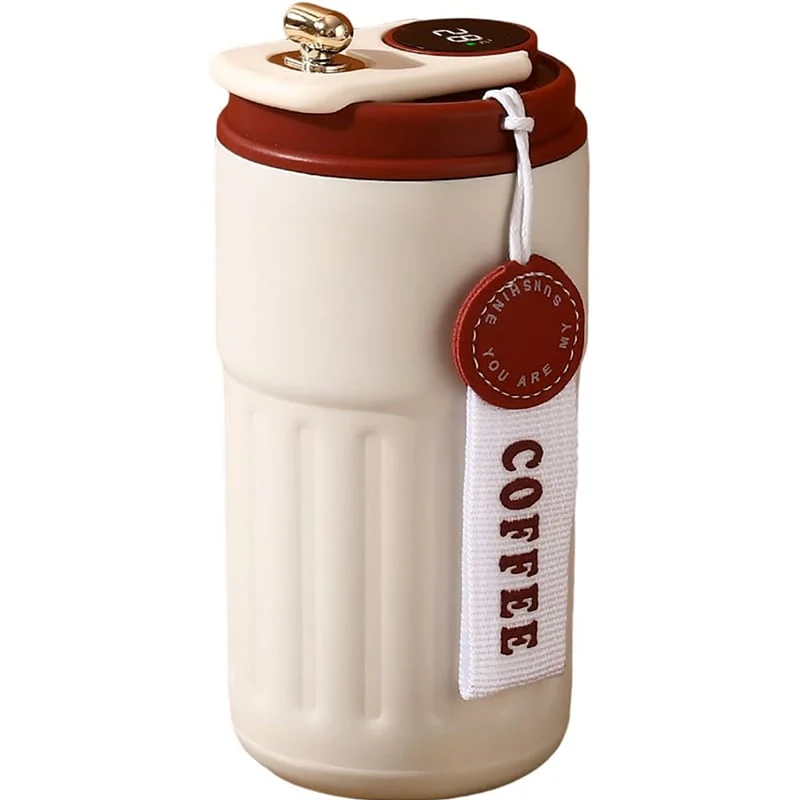 🎁🎁Christmas gift🎁450ml Stainless Steel Travel Mug with Temperature Display - Vacuum Insulated Bottle - Image 5
