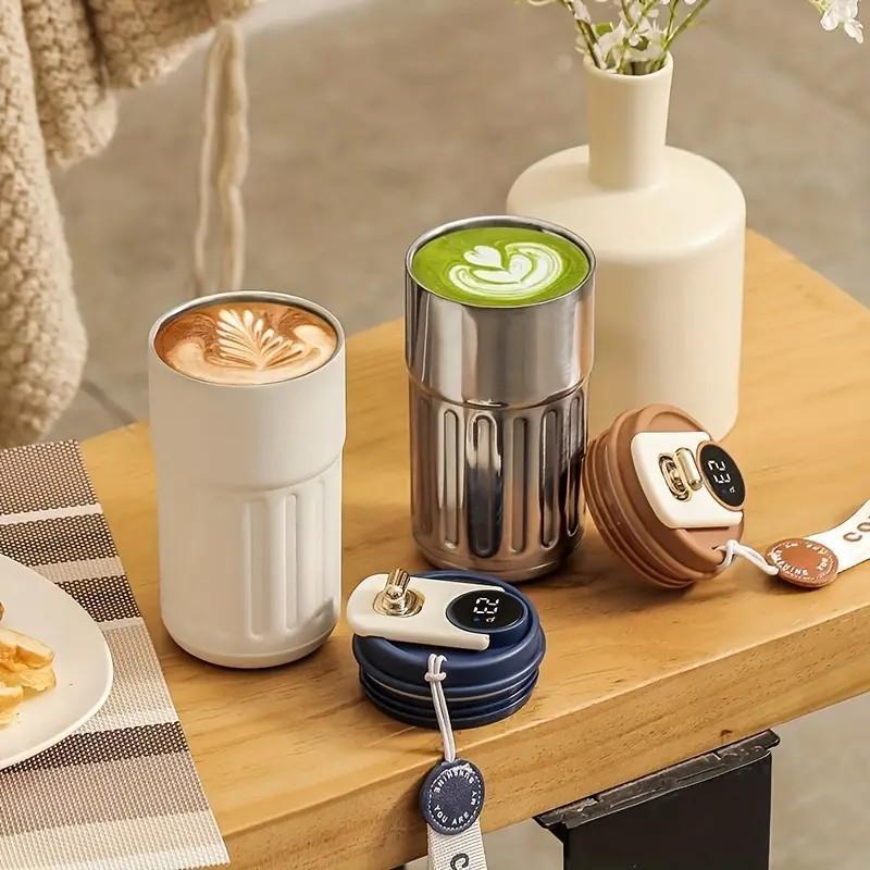 🎁🎁Christmas gift🎁450ml Stainless Steel Travel Mug with Temperature Display - Vacuum Insulated Bottle - Image 7