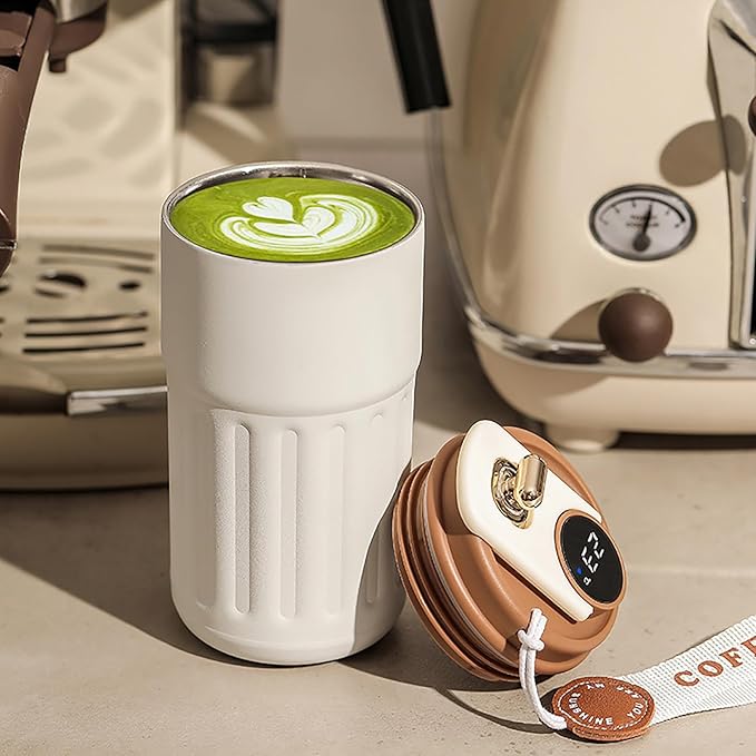 🎁🎁Christmas gift🎁450ml Stainless Steel Travel Mug with Temperature Display - Vacuum Insulated Bottle - Image 8