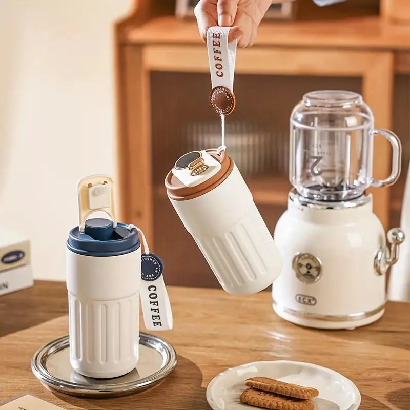 🎁🎁Christmas gift🎁450ml Stainless Steel Travel Mug with Temperature Display - Vacuum Insulated Bottle - Image 9
