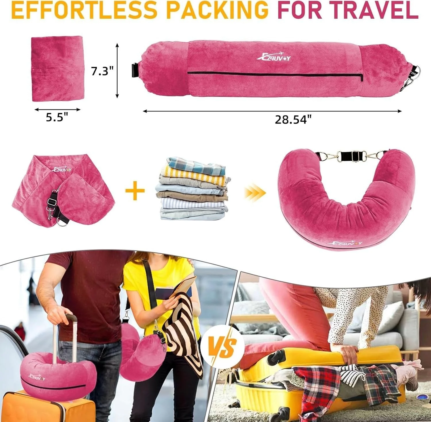 🏆Flash Sale⚡ 50K+ SOLD! Almost Gone💥Stuffable Travel Neck Pillow - Image 5
