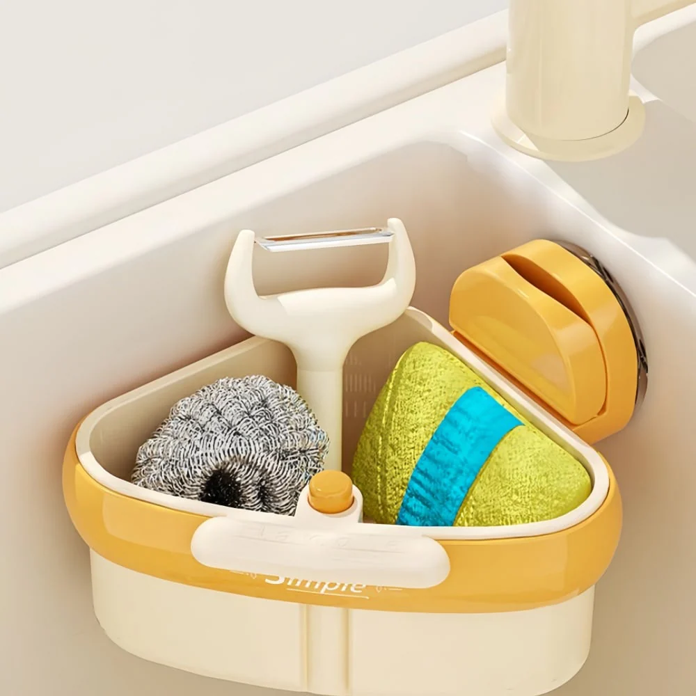 Suction Cup Sink Corner Rack - Image 6