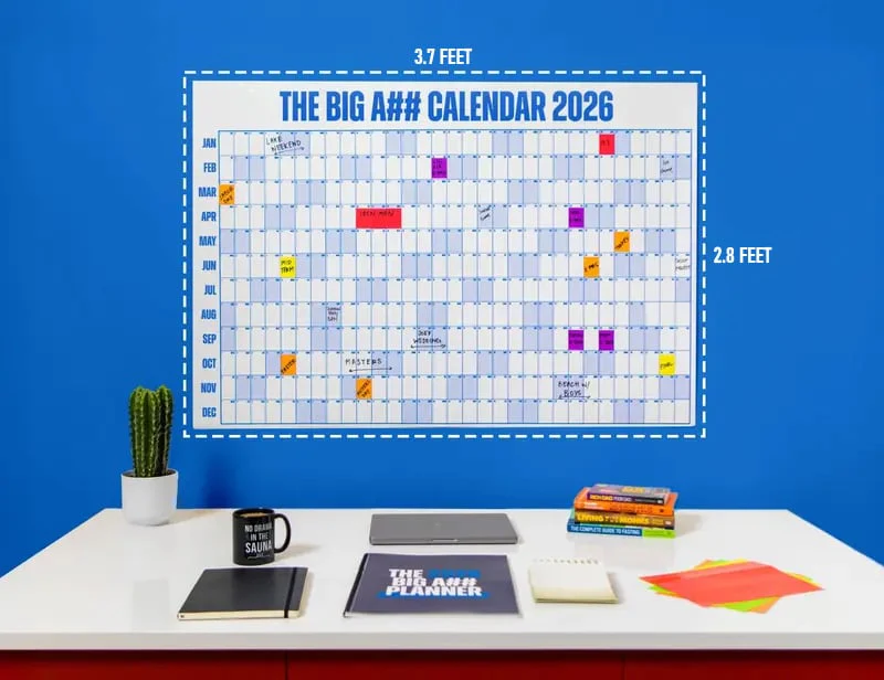 🔥 📅The Big A## 2026 Wall Calendar - Flexible Dry-Erase Material ✍️Design Your Amazing Year!🏃 - Image 6