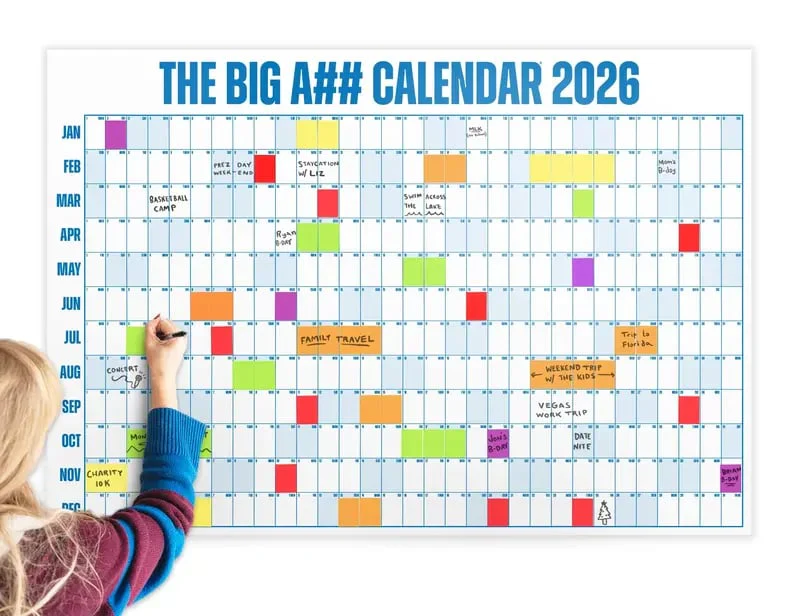 🔥 📅The Big A## 2026 Wall Calendar - Flexible Dry-Erase Material ✍️Design Your Amazing Year!🏃 - Image 8
