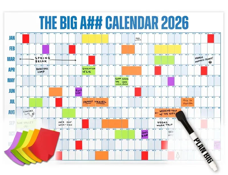 🔥 📅The Big A## 2026 Wall Calendar - Flexible Dry-Erase Material ✍️Design Your Amazing Year!🏃 - Image 9