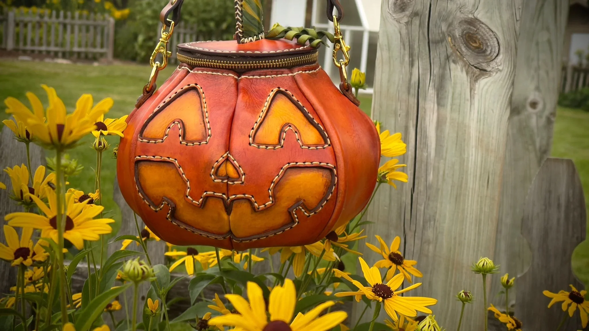 🎃handmade leather Pumpkin Bag(✨Same as in the video) - Image 6