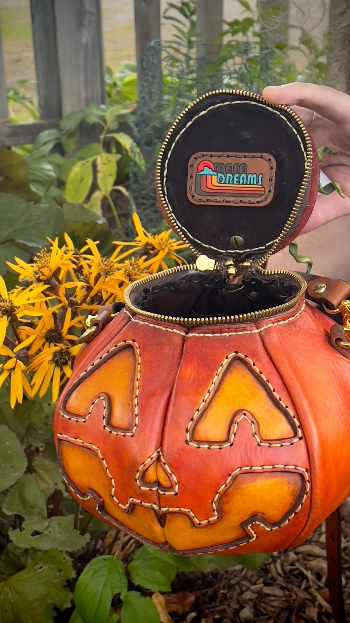 🎃handmade leather Pumpkin Bag(✨Same as in the video) - Image 8
