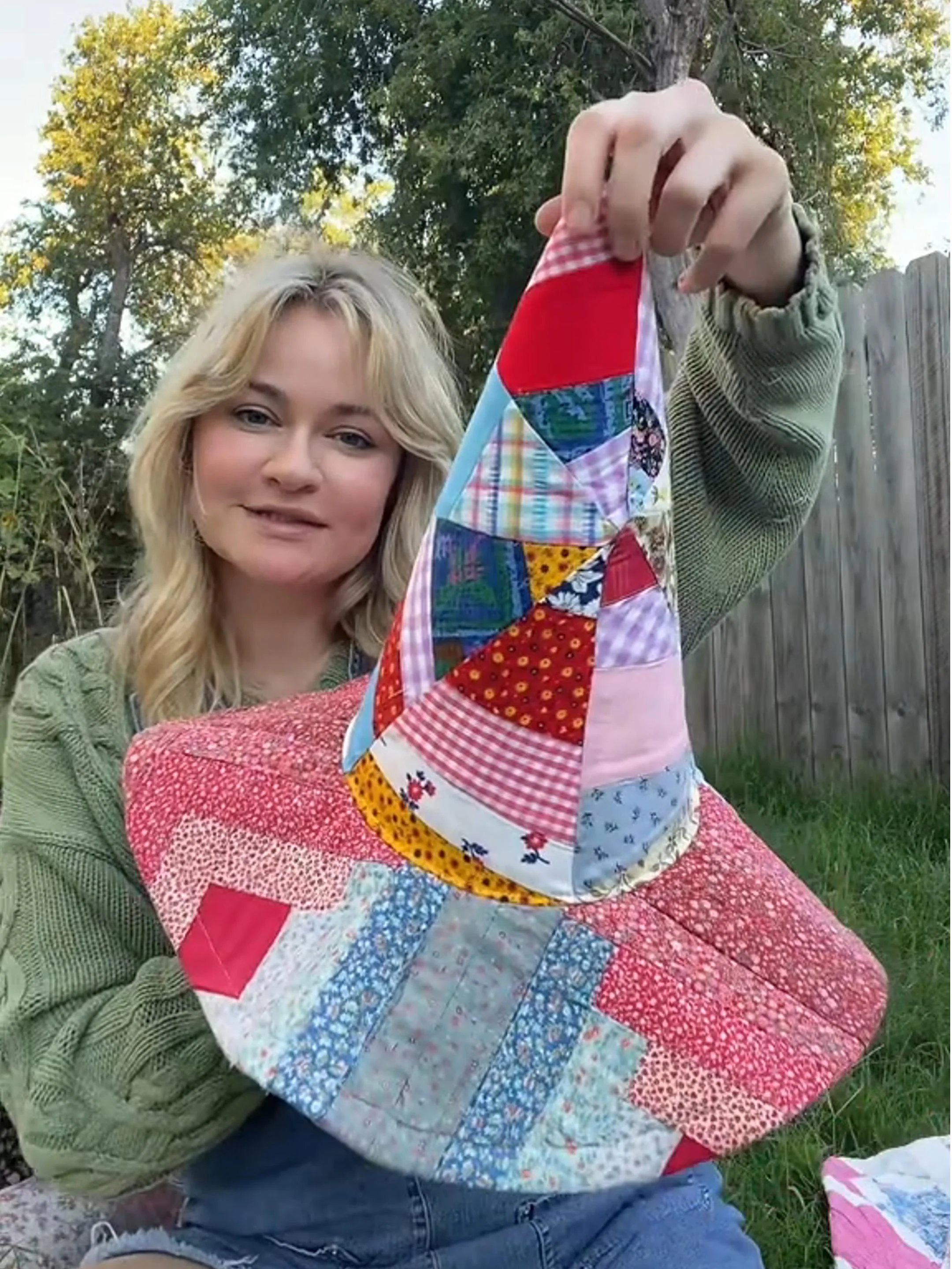 The Quilted Witch Hat | Handcrafted Folk Art Hat - Image 2