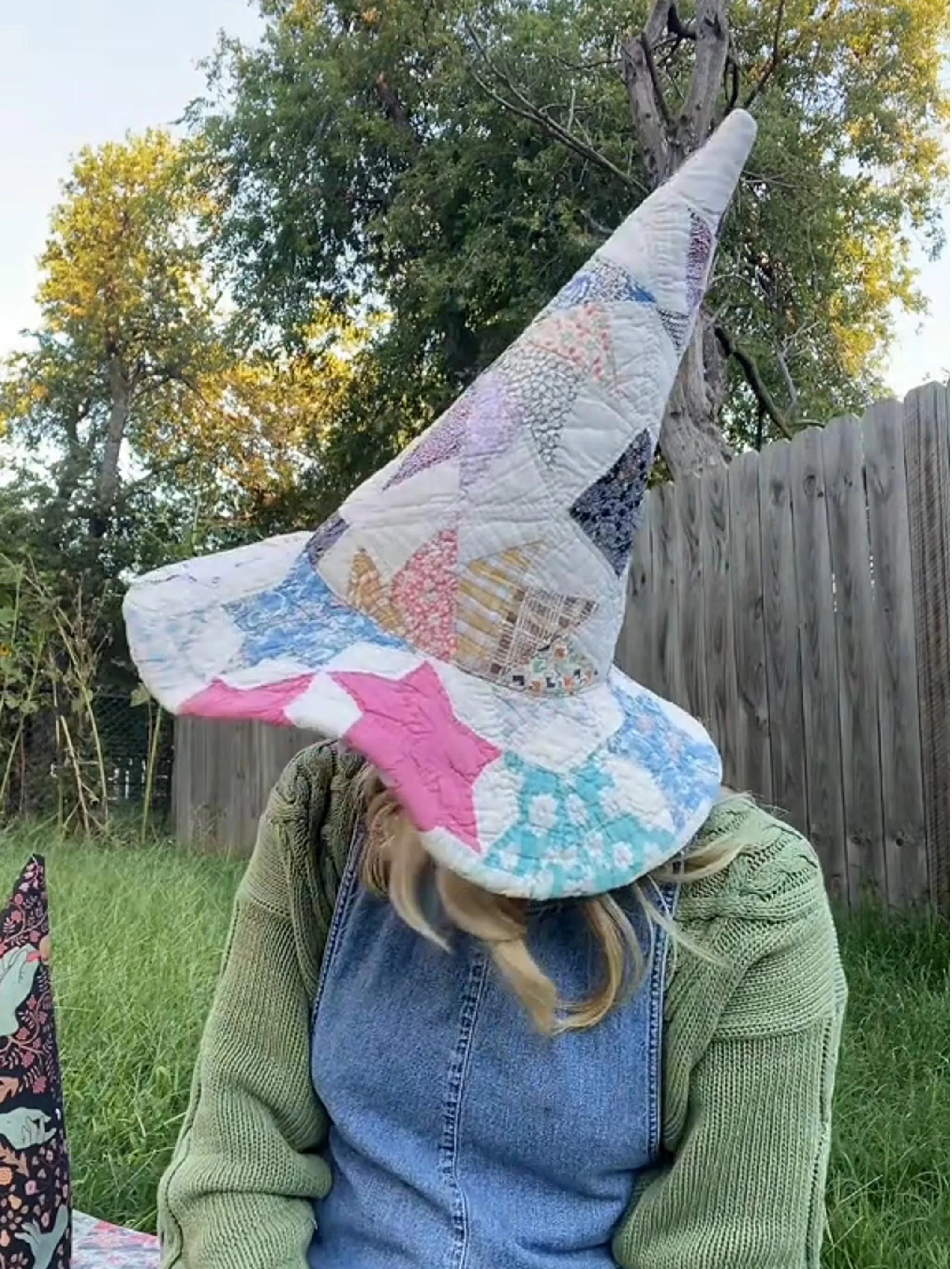 The Quilted Witch Hat | Handcrafted Folk Art Hat - Image 6