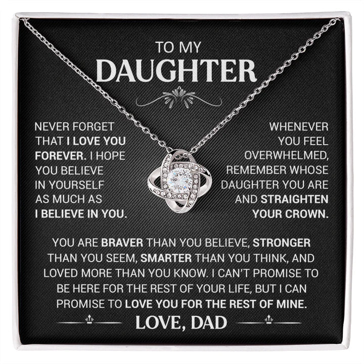 To My Daughter | Necklace with Love Knot - Image 12