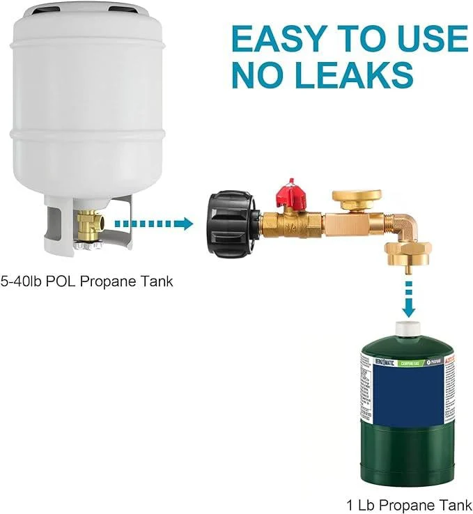 ✨This Week's Special Price💥 Top-Rated Propane Refill Elbow Adapter with Tank Gauge - Image 6