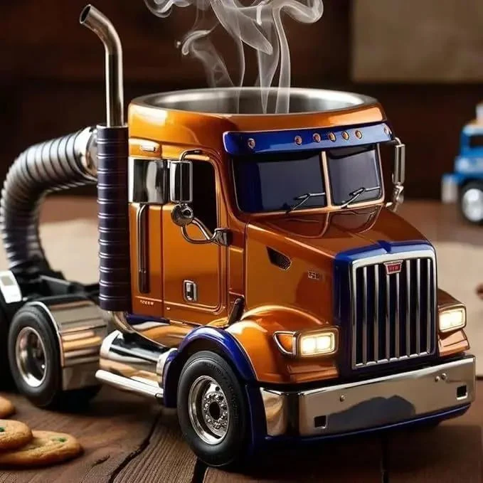 Durable Semi-Truck Shaped Coffee Mug – Handcrafted Resin Mug for Family & Friends - Image 5