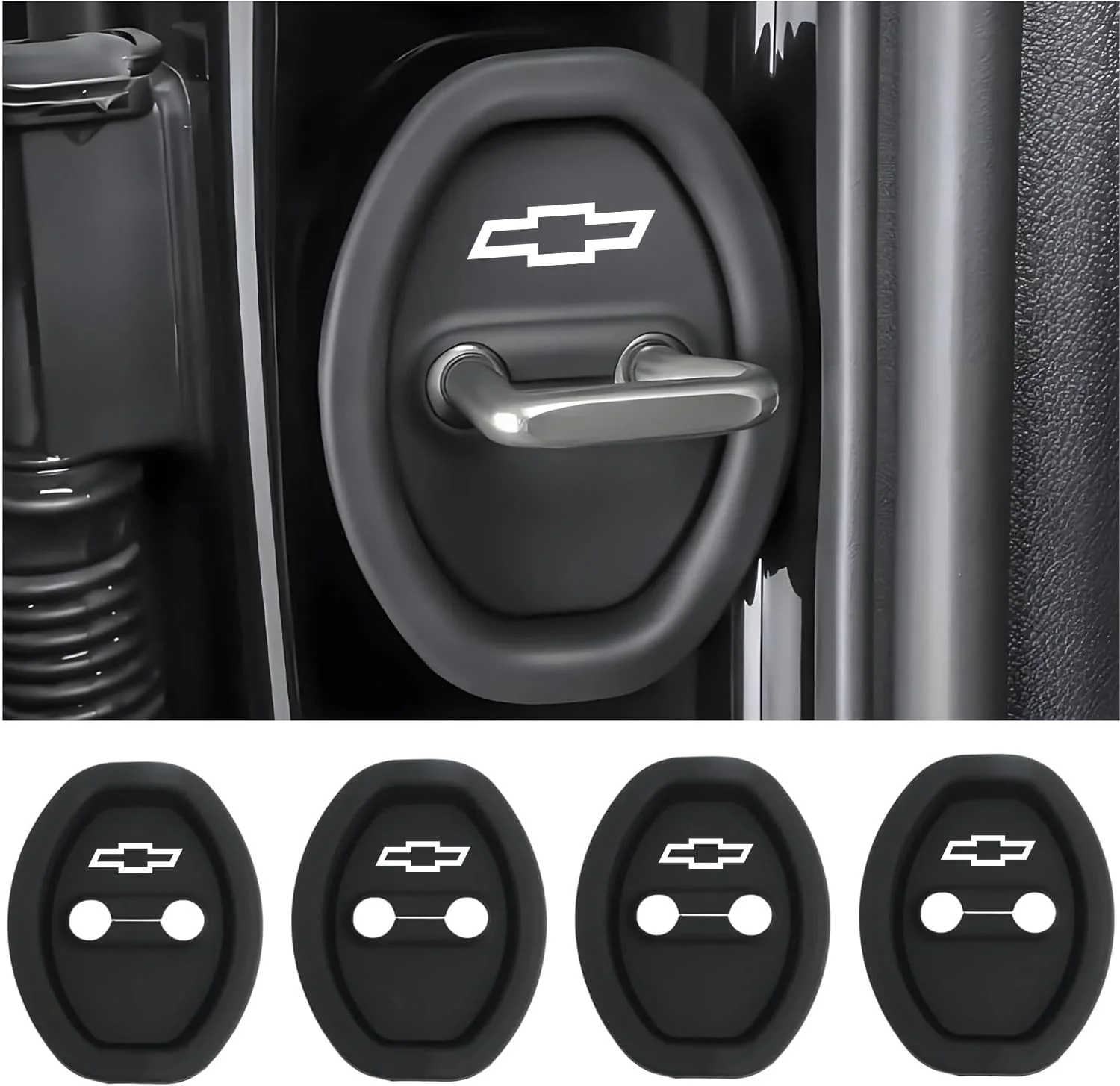 Universal Silicone Car Door Latch Covers – 4PCS Anti-Rust Noise Dampers - Image 21