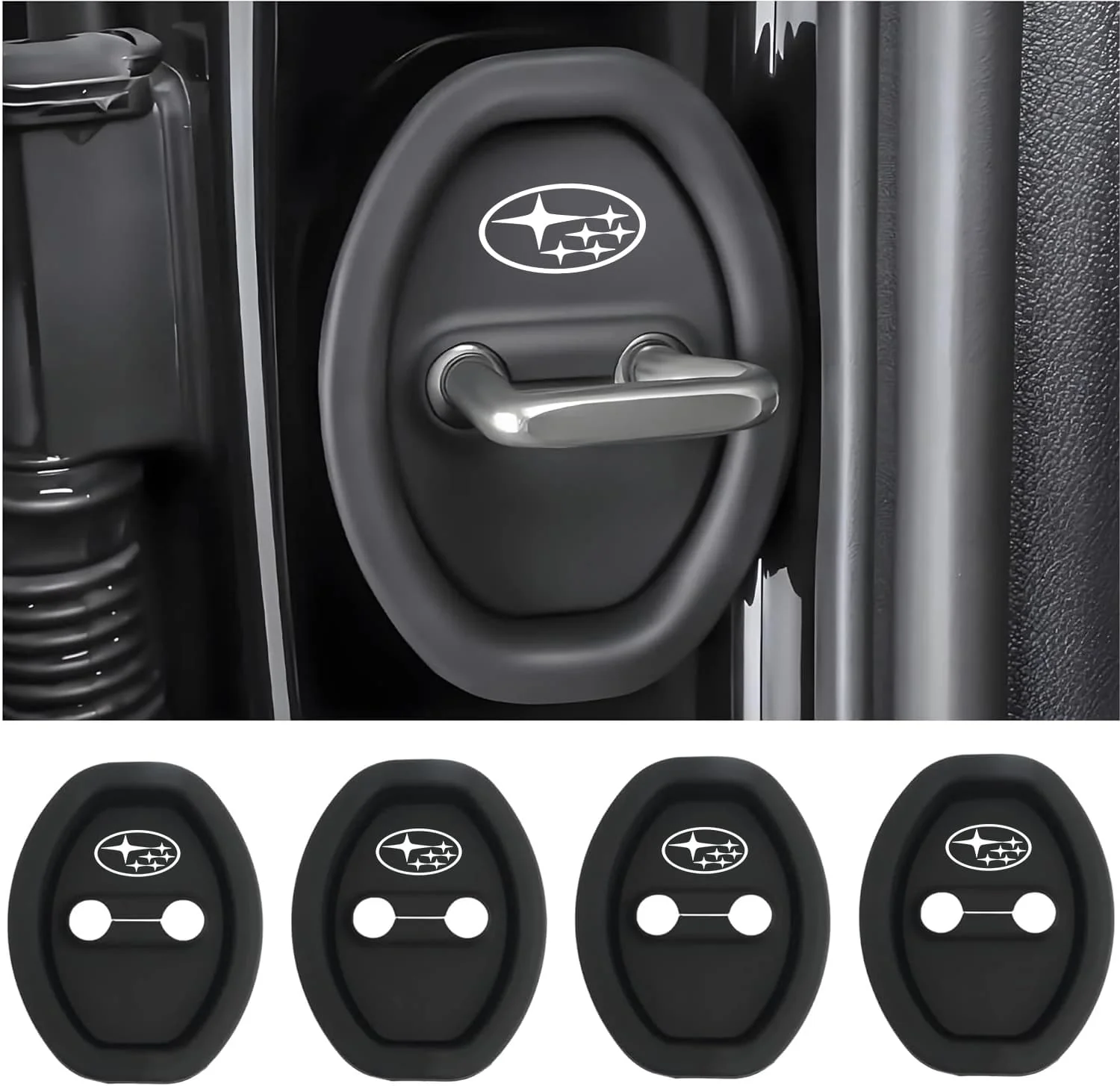 Universal Silicone Car Door Latch Covers – 4PCS Anti-Rust Noise Dampers - Image 29