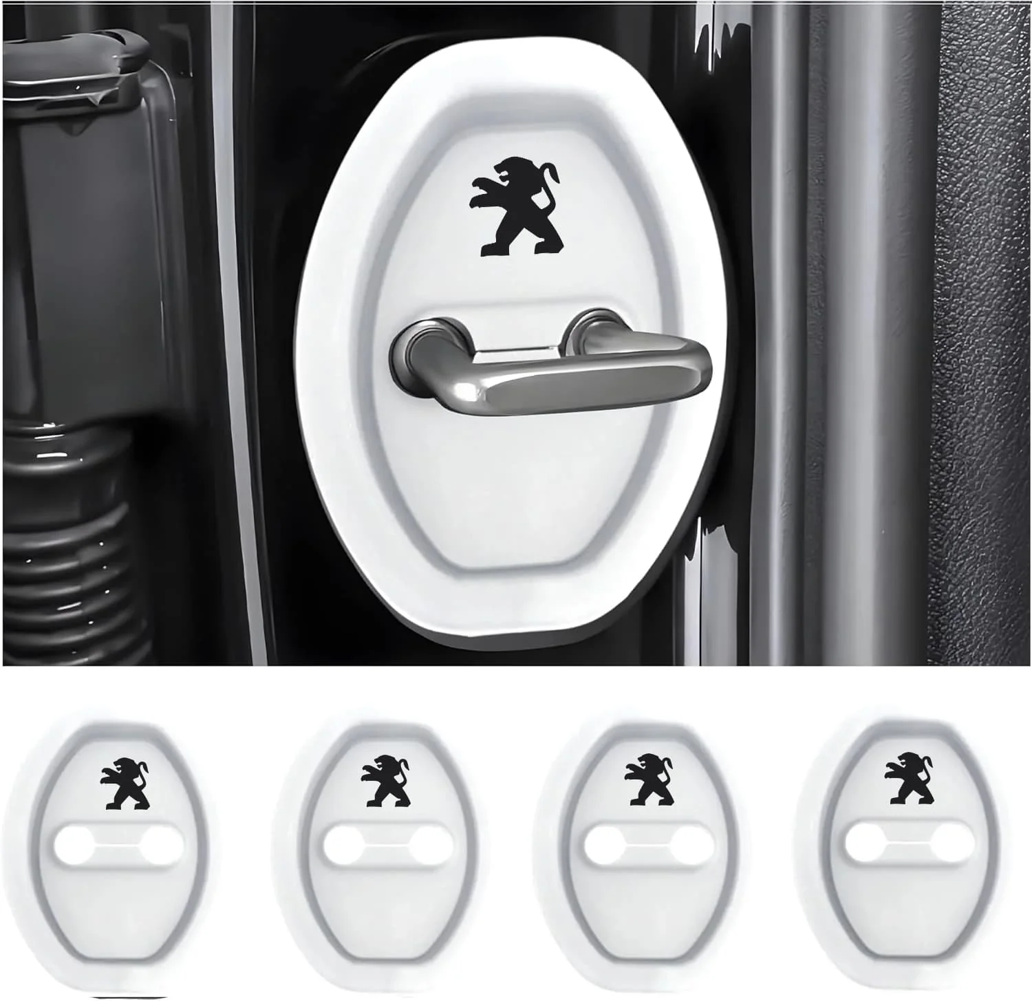 Universal Silicone Car Door Latch Covers – 4PCS Anti-Rust Noise Dampers - Image 46