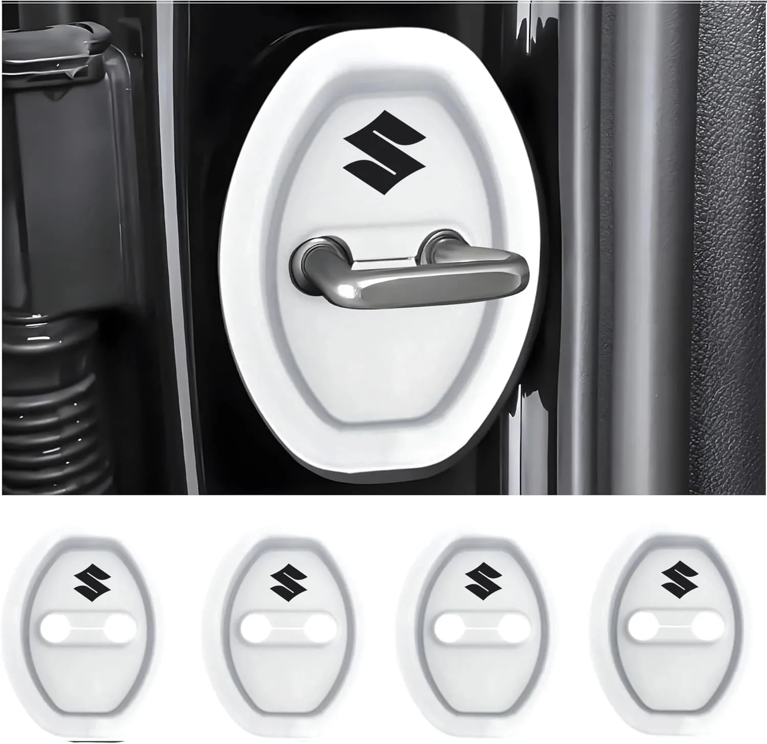 Universal Silicone Car Door Latch Covers – 4PCS Anti-Rust Noise Dampers - Image 50