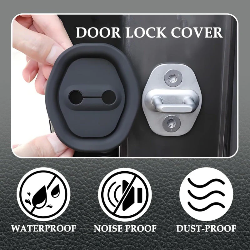 Universal Silicone Car Door Latch Covers – 4PCS Anti-Rust Noise Dampers - Image 6