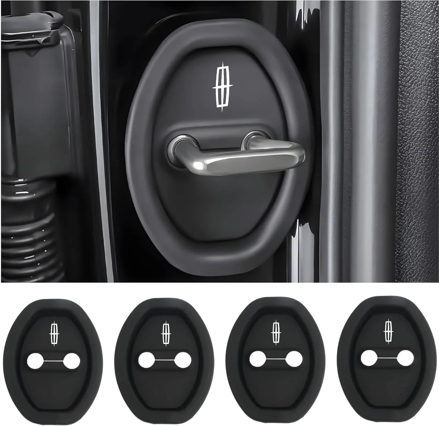 Universal Silicone Car Door Latch Covers – 4PCS Anti-Rust Noise Dampers - Image 72