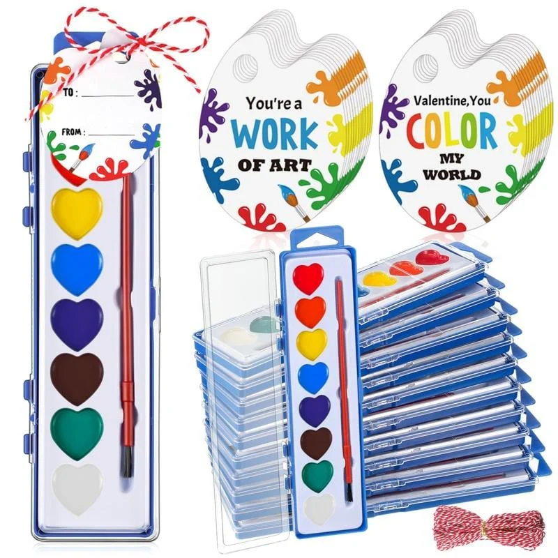 💖🎨Mini Watercolor Paint Set for Valentine's Day | Romantic Art Gift