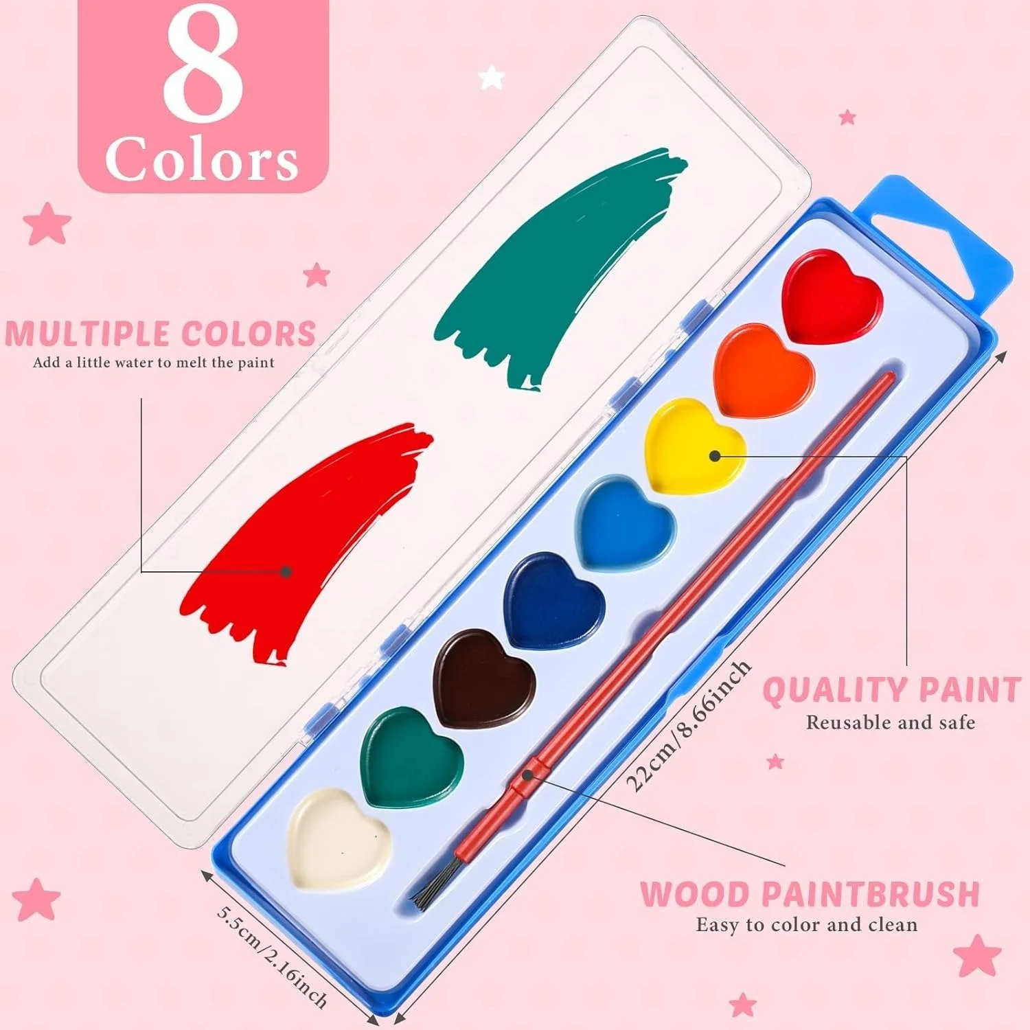 💖🎨Mini Watercolor Paint Set for Valentine's Day | Romantic Art Gift - Image 4